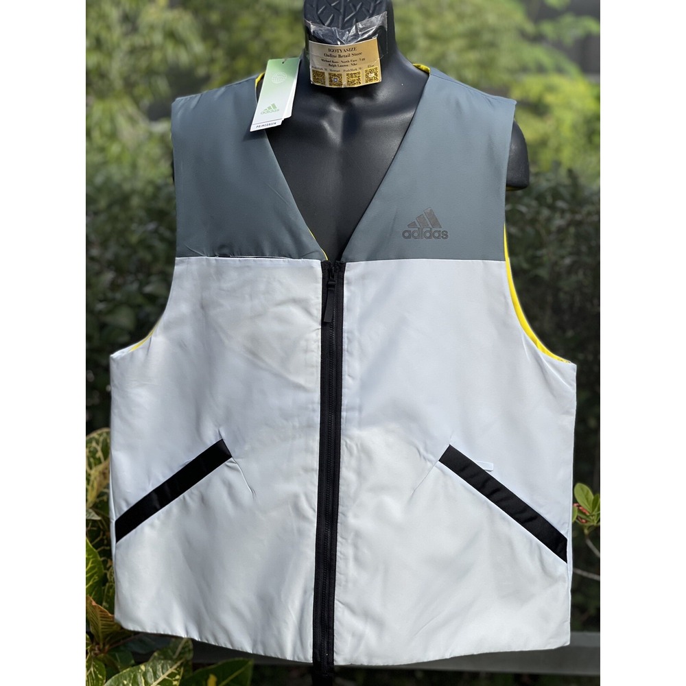 ADIDAS Men's BTS Vest GJ8377 XL Gray/Yellow - New with Tags